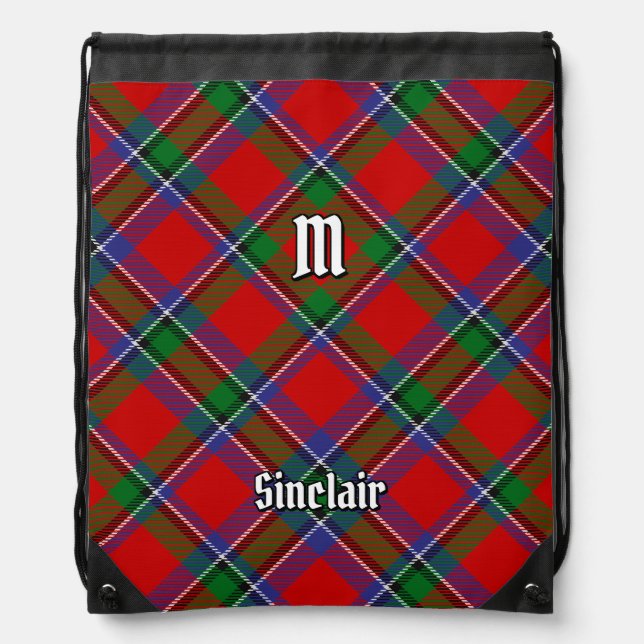 Clan Sinclair Tartan Drawstring Bag (Front)