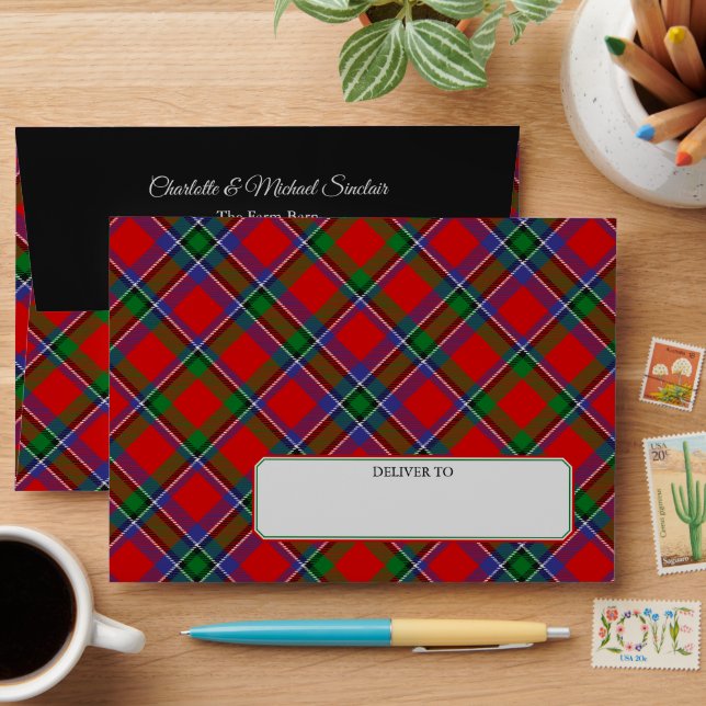 Clan Sinclair Tartan Envelope (Desk)