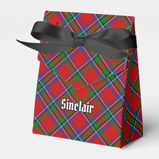Clan Sinclair Tartan Favor Boxes (Front Side)