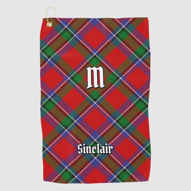 Clan Sinclair Tartan Golf Towel (Front)