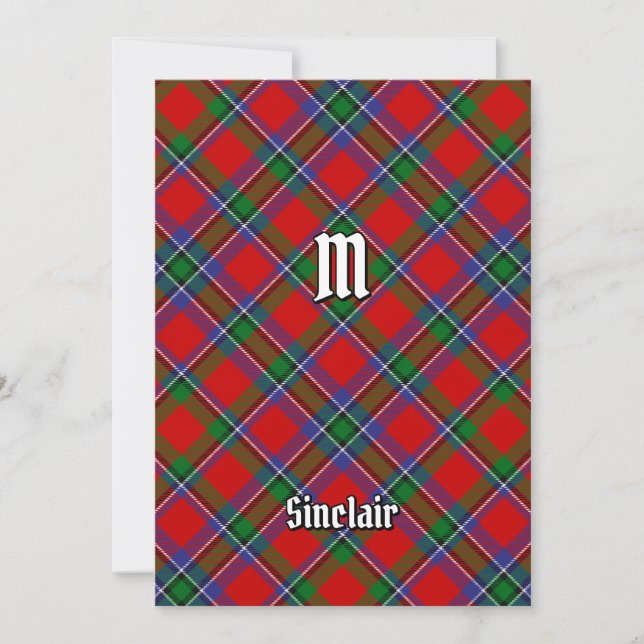 Clan Sinclair Tartan Invitation (Front)