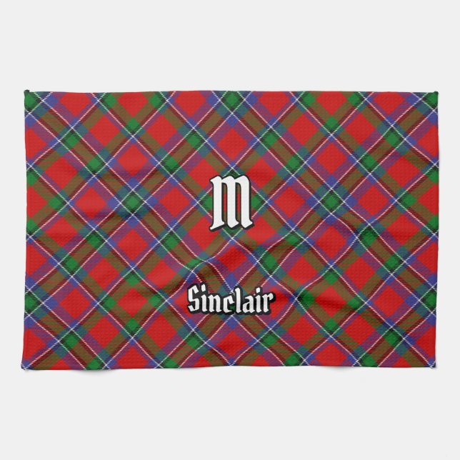 Clan Sinclair Tartan Kitchen Towel (Horizontal)