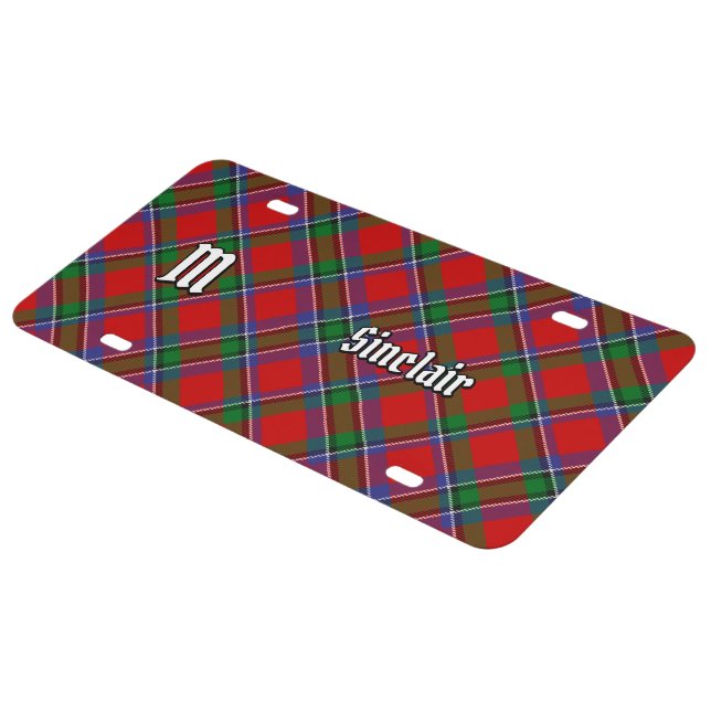 Clan Sinclair Tartan License Plate (Side)