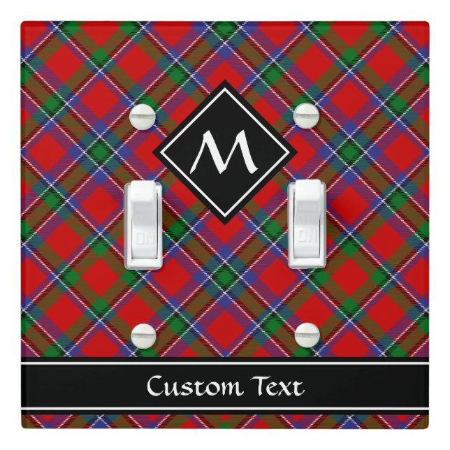 Clan Sinclair Tartan Light Switch Cover (In Situ)