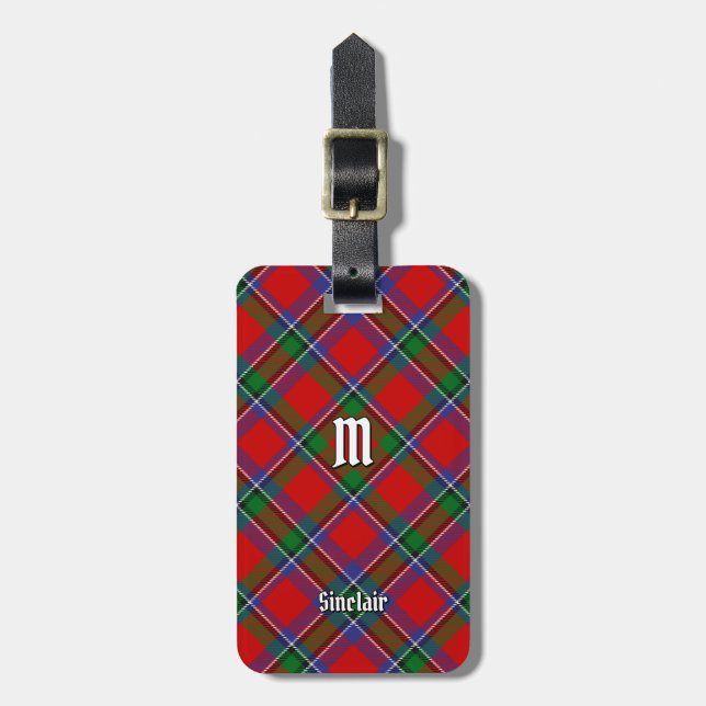 Clan Sinclair Tartan Luggage Tag (Front Vertical)