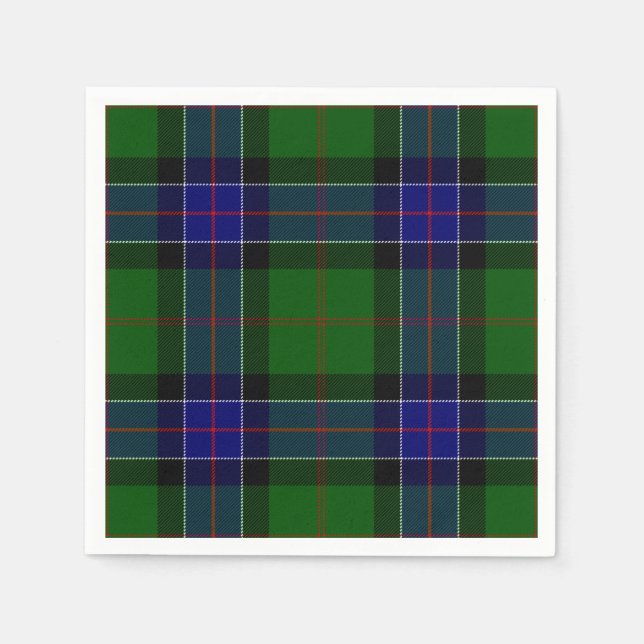Clan Sinclair Tartan Napkins (Front)
