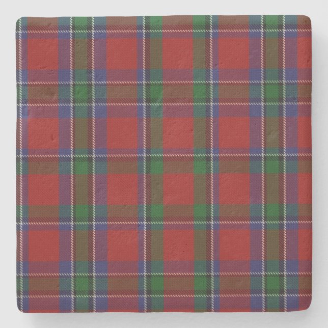 Clan Sinclair Tartan Plaid Stone Coaster (Front)