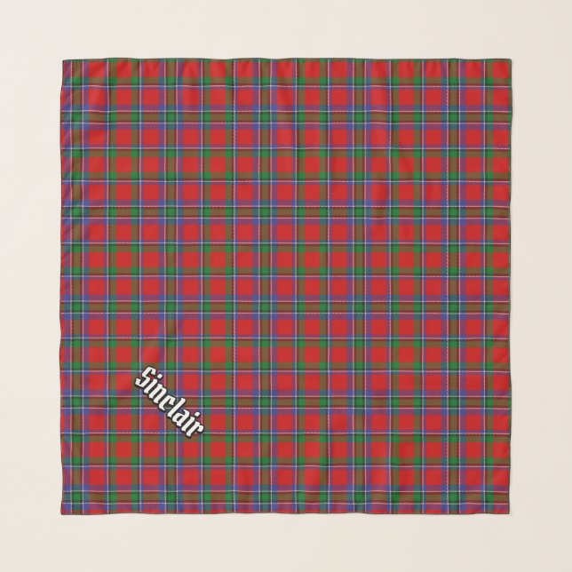 Clan Sinclair Tartan Scarf (Front (Horizontal))