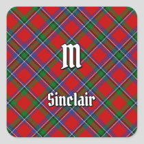 Clan Sinclair Tartan Square Sticker