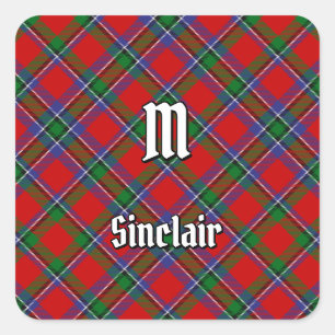 Clan Sinclair Tartan Square Sticker
