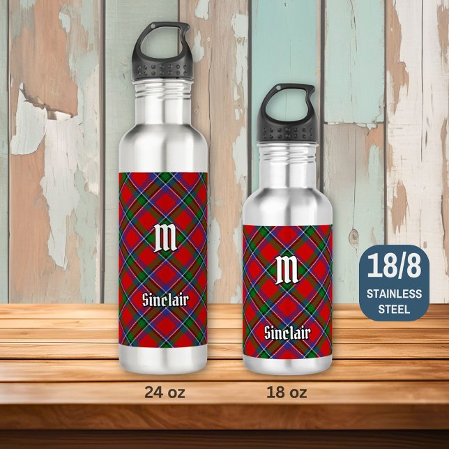 Clan Sinclair Tartan Stainless Steel Water Bottle (Creator Uploaded)