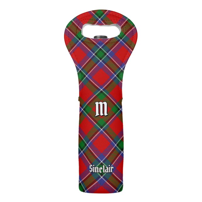 Clan Sinclair Tartan Wine Bag (Front)