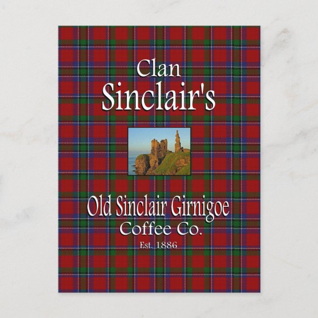 Clan Sinclair's Old Sinclair Girnigoe Coffee Co. Postcard (Front)