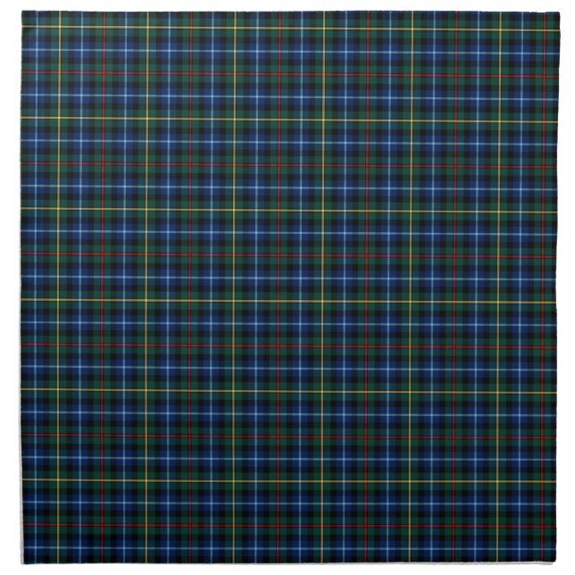 Clan Smith Blue and Green Scottish Tartan Napkin (Front)