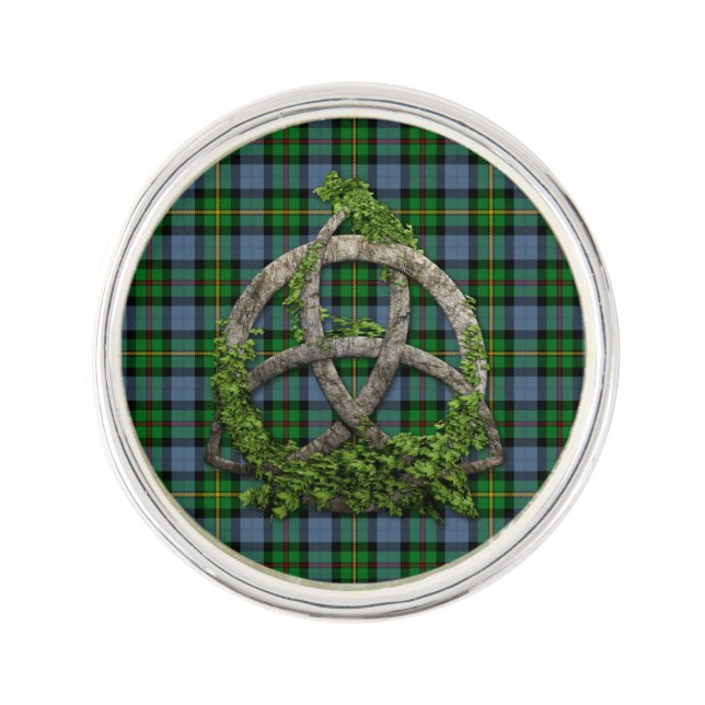 Clan Smith Tartan Celtic Trinity Pin (Front)