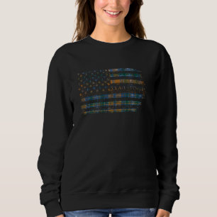 Clan Stewart Artifact Scottish tartan US flag kilt Sweatshirt