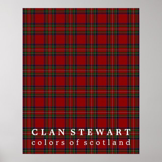 Clan Stewart Colors of Scotland Tartan Poster (Front)