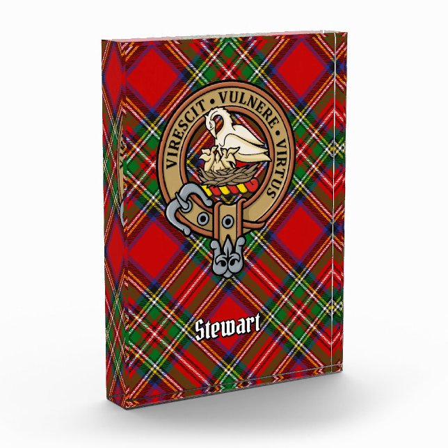 Clan Stewart Crest Acrylic Award (Left)