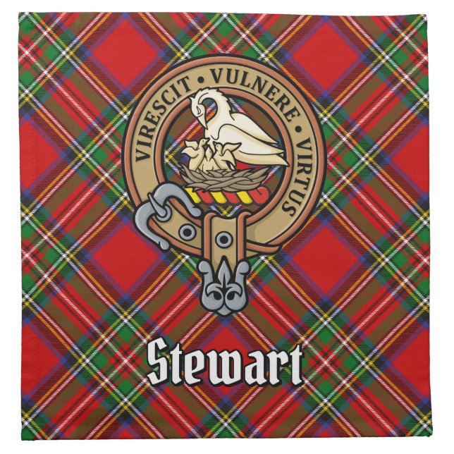 Clan Stewart Crest Cloth Napkin (Front)