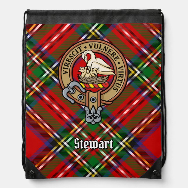 Clan Stewart Crest Drawstring Bag (Front)