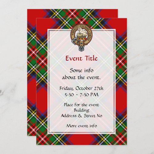 Clan Stewart Crest Invitation