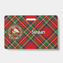 Clan Stewart Crest over Royal Tartan Badge