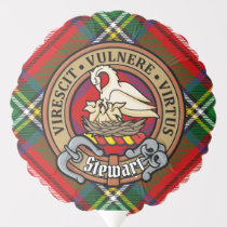 Clan Stewart Crest over Royal Tartan Balloon