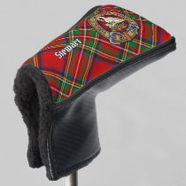 Clan Stewart Crest over Royal Tartan Golf Head Cover