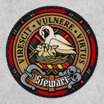 Clan Stewart Crest over Royal Tartan Patch