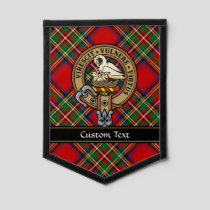 Clan Stewart Crest over Royal Tartan Pennant