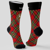 Clan Stewart Crest over Tartan Socks