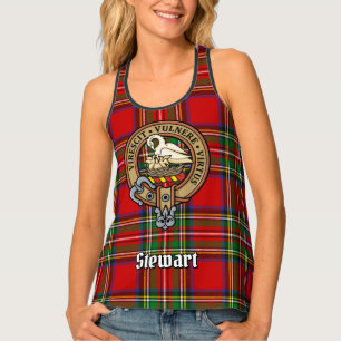 Clan Stewart Crest over Tartan Tank Top