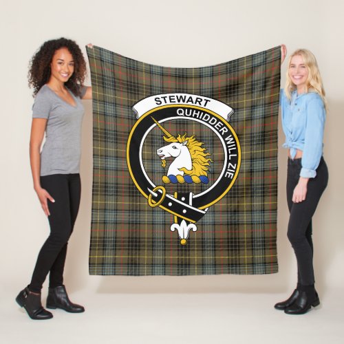 Clan Stewart Hunting Weathered of Appin Tartan P Fleece Blanket