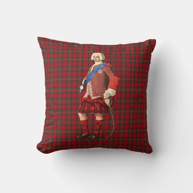 Clan Stewart Old Scotland Throw Pillow (Front)