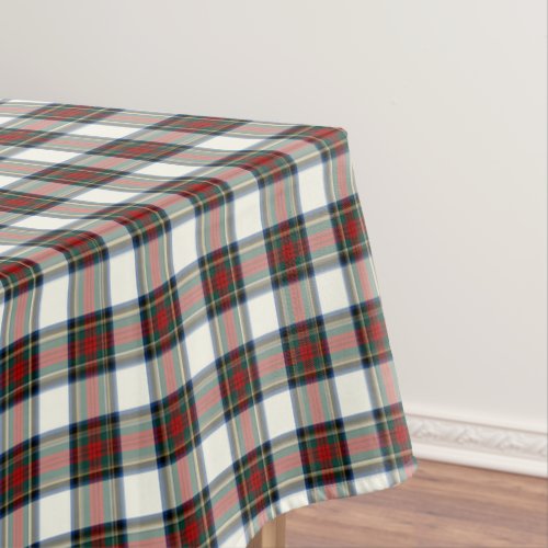 Clan Stewart Red and White Formal Dress Tartan Tablecloth