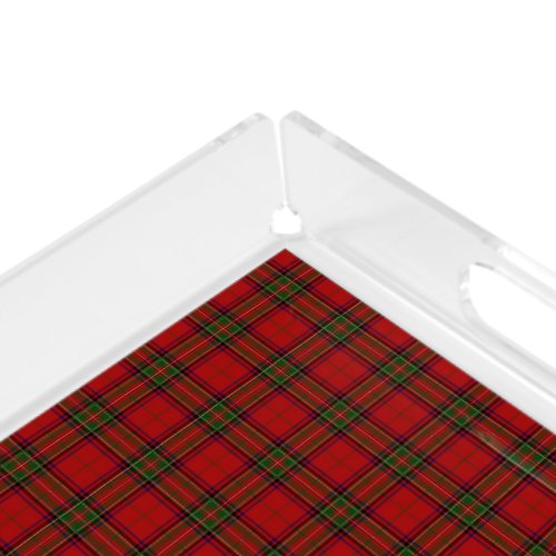Clan Stewart Royal Scottish Tartan Plaid Pattern Acrylic Tray