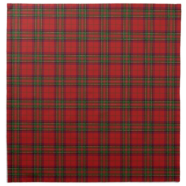 Clan Stewart Royal Scottish Tartan Plaid Pattern Cloth Napkin (Front)
