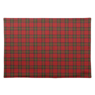 Clan Stewart Royal Scottish Tartan Plaid Pattern Cloth Placemat