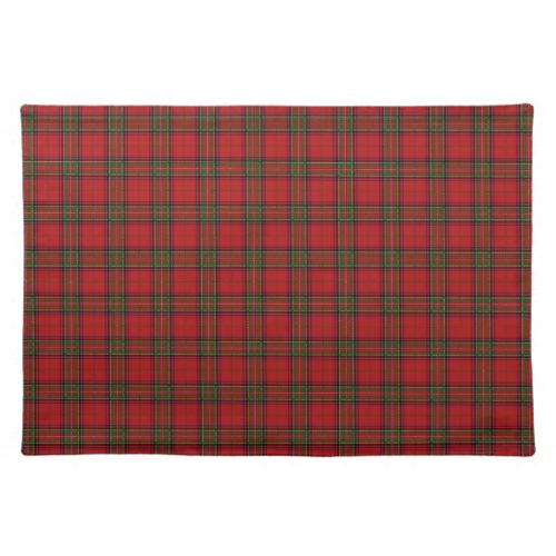 Clan Stewart Royal Scottish Tartan Plaid Pattern Cloth Placemat