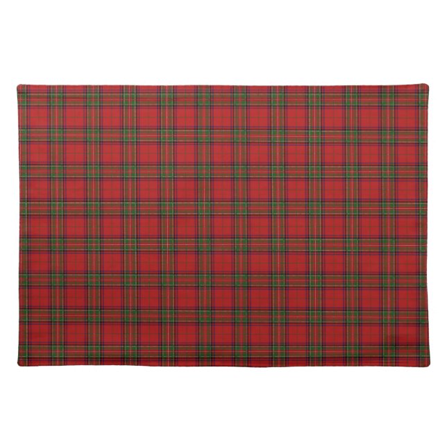 Clan Stewart Royal Scottish Tartan Plaid Pattern Cloth Placemat (Front)
