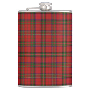 Clan Stewart Royal Scottish Tartan Plaid Pattern Flask