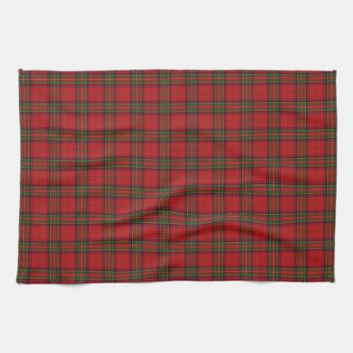 Clan Stewart Royal Scottish Tartan Plaid Pattern Kitchen Towel