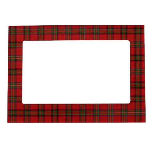 Clan Stewart Royal Scottish Tartan Plaid Pattern Magnetic Frame