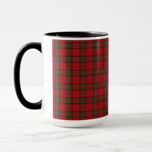 Clan Stewart Royal Scottish Tartan Plaid Pattern Mug