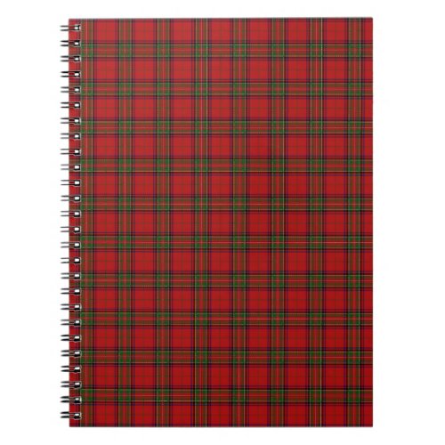 Clan Stewart Royal Scottish Tartan Plaid Pattern Notebook