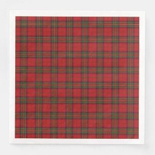 Clan Stewart Royal Scottish Tartan Plaid Pattern Paper Dinner Napkins
