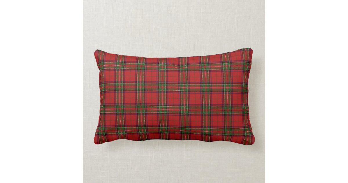 Clan Stewart Scottish Tartan Plaid Pattern Lumbar Pillow Zazzle Com