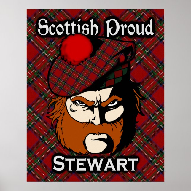 Clan Stewart Scottish Tartan Poster (Front)