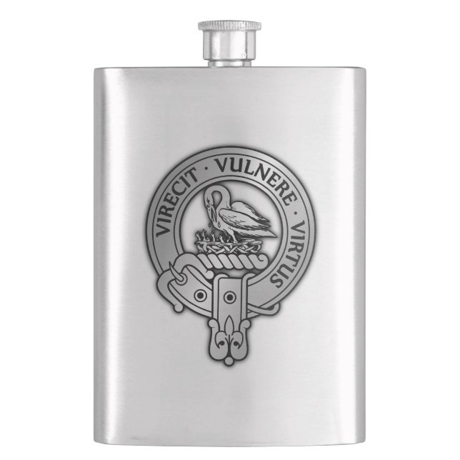 Clan Stewart | Stuart Crest  Flask (Front)
