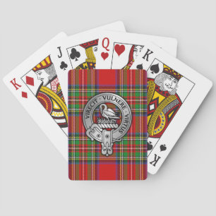 Clan Stewart Stuart Crest & Tartan Poker Cards
